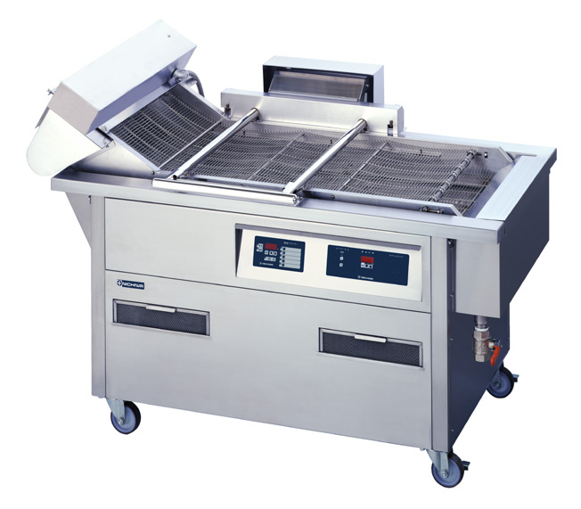 IH連続フライヤー MIF型電気式 - （熱機器｜連続フライヤー（ガス・電気・IH））：厨房機器・厨房設計の日本給食設備株式会社