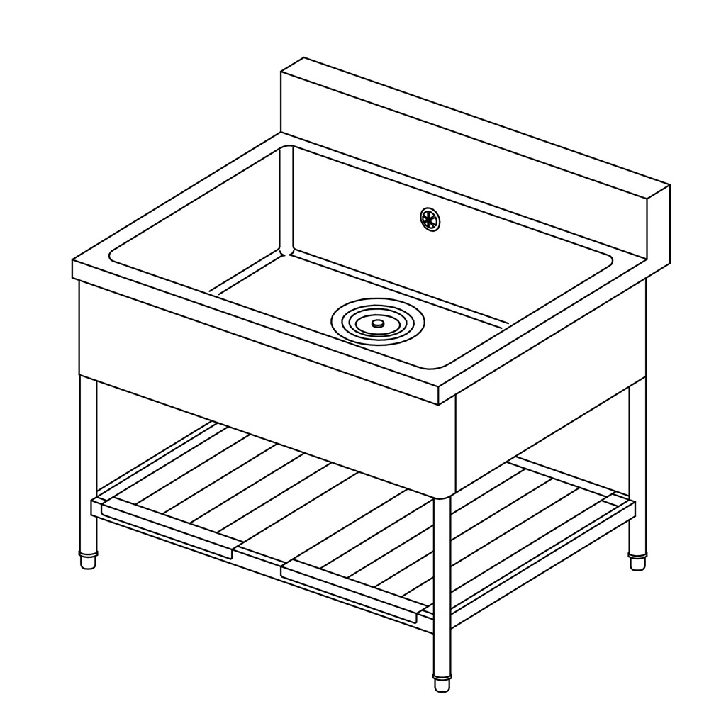 作業・収納機器｜シンク（1槽・2槽・3槽））：厨房機器・厨房設計の日本給食設備株式会社