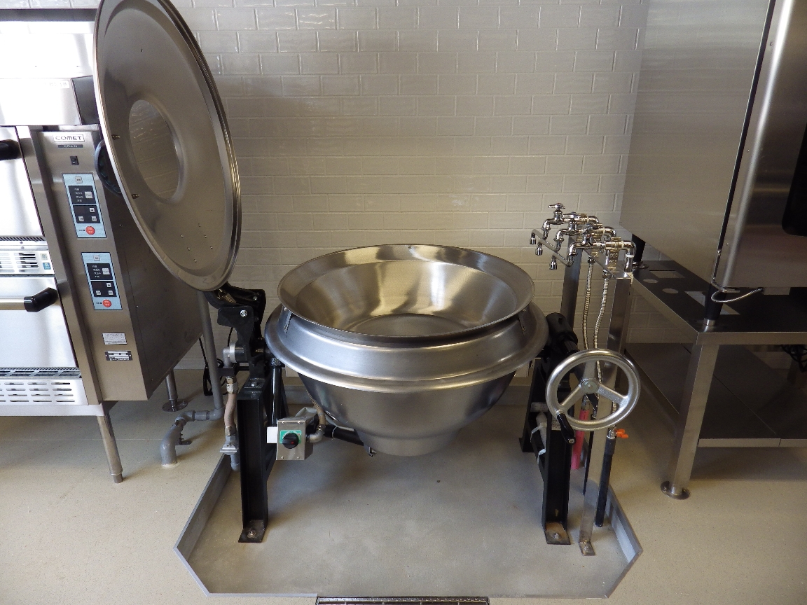 ガス回転釜 KIG2D型排水ドロー - （熱機器｜回転釜（ガス・蒸気・電気・IH））：厨房機器・厨房設計の日本給食設備株式会社